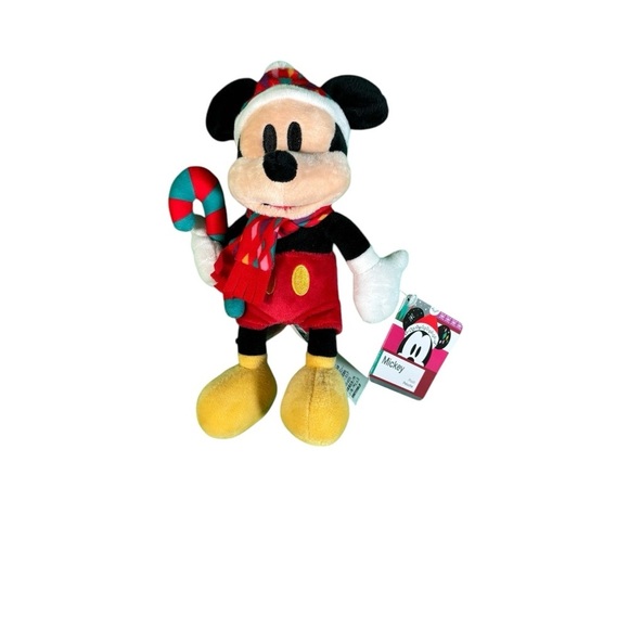 DISNEY STORE MICKEY MOUSE HOLIDAY PLUSH 9 1/2"  CHRISTMAS 2018 MINI BEAN BAG - Picture 2 of 11